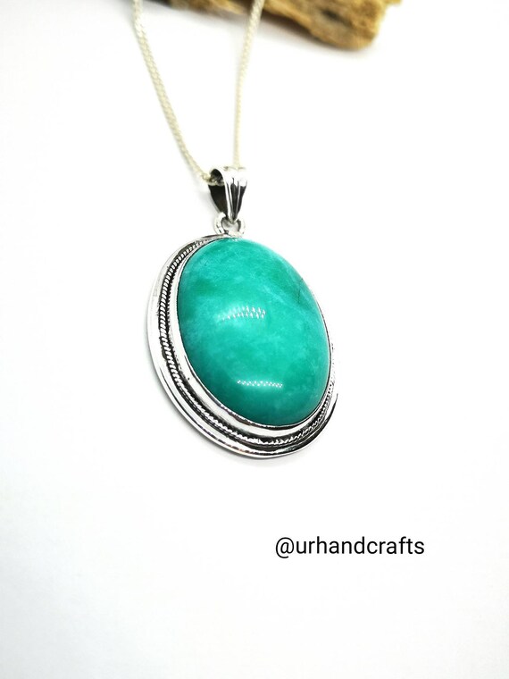 Amazonite cheap necklace etsy