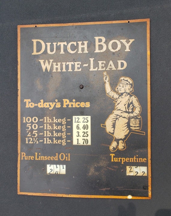 Dutch boy white lead paint linseed oil store prici