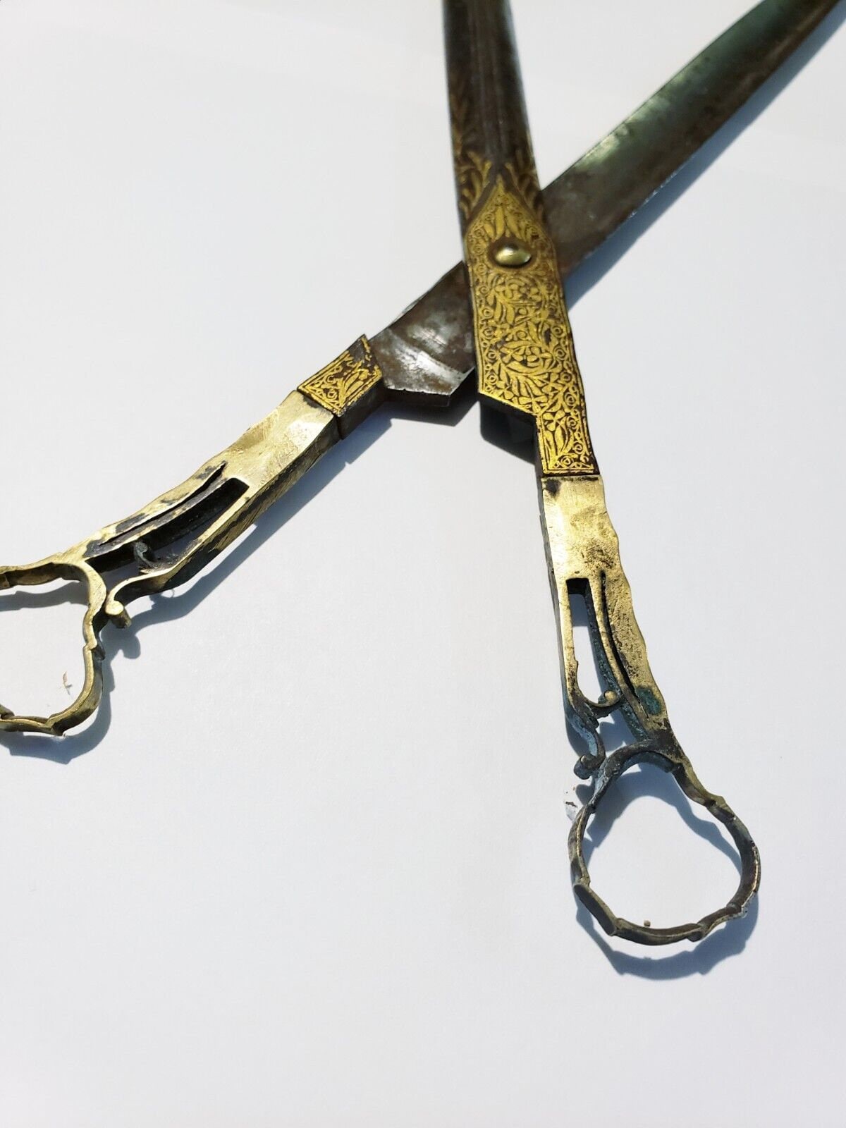 Antique Ottoman Turkish Calligrapher Iron Gold Inlaid Scissors Etsy