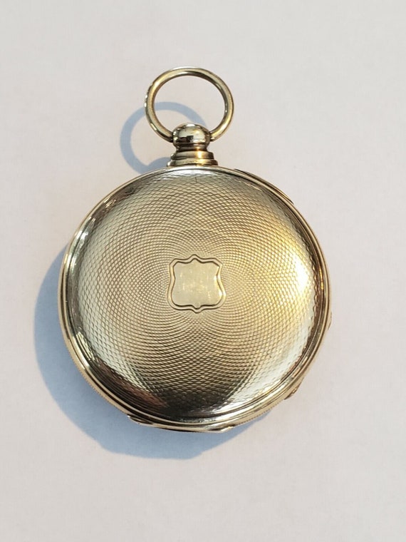 Antique m.j. tobias pocket watch  key wind 14k ~f… - image 2