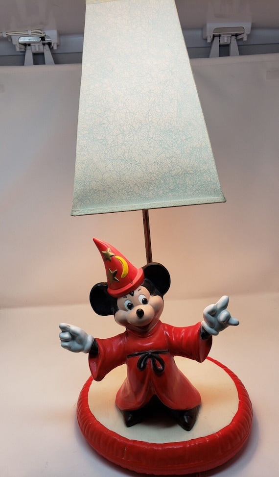 Vintage mickey mouse sorcerer lamp. walt disney pr