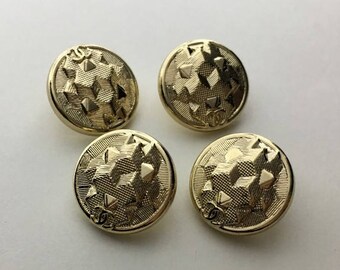 Designer Buttons Set of 4 Gold Color