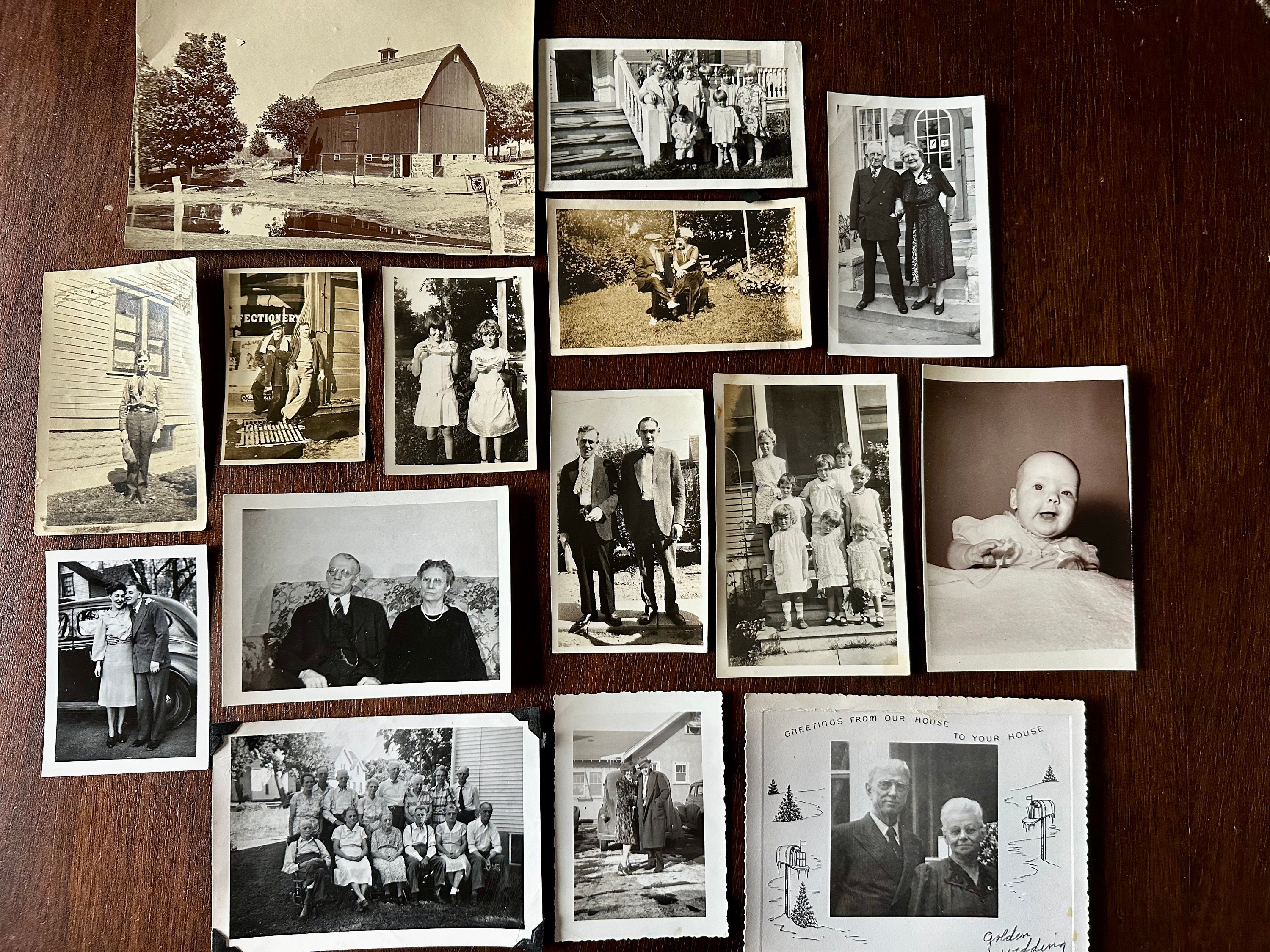 Vintage Photo Album with Photos 90+ Family Pictures