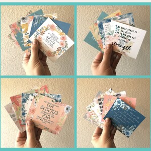 Paquete de tarjetas de las Escrituras #2, conjunto de 18, versículos alentadores, tarjetas de memorización de la Biblia, descarga instantánea