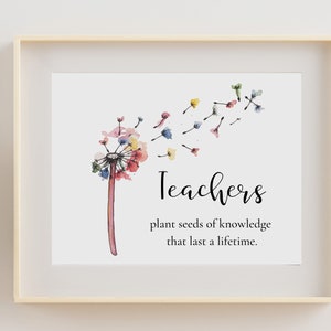 Teacher Gift, Colorful Dandelion, Gifts for Teachers, Teacher ...