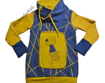 Pulli weich Nicki DARK BLUE orange sweater enger pullover Pulli weich Nicki DARK BLUE orange sweater enger pullover