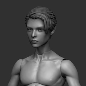 Male BJD Ready for Printing (Enzo+Wigcap)