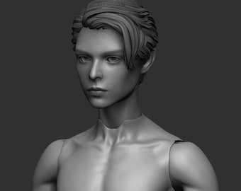 BJD masculino pronto para impressão (Enzo + touca de peruca)