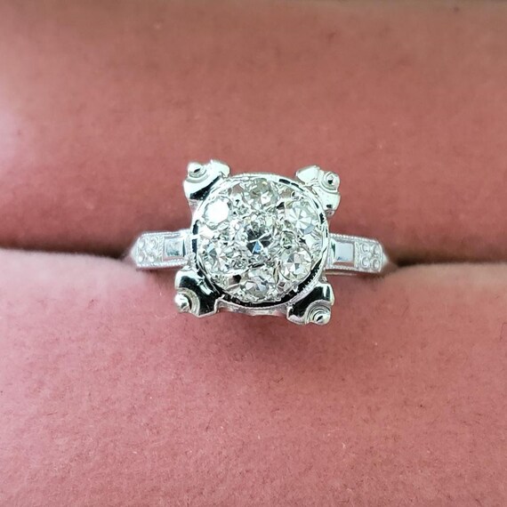 Art Deco Diamond Ring/Diamond Engagement Ring