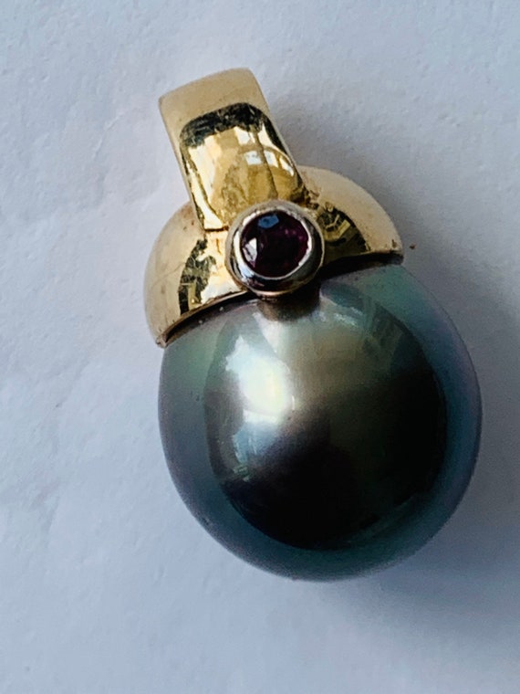 Tahitian pearl pendant|  Pearl Pendant |