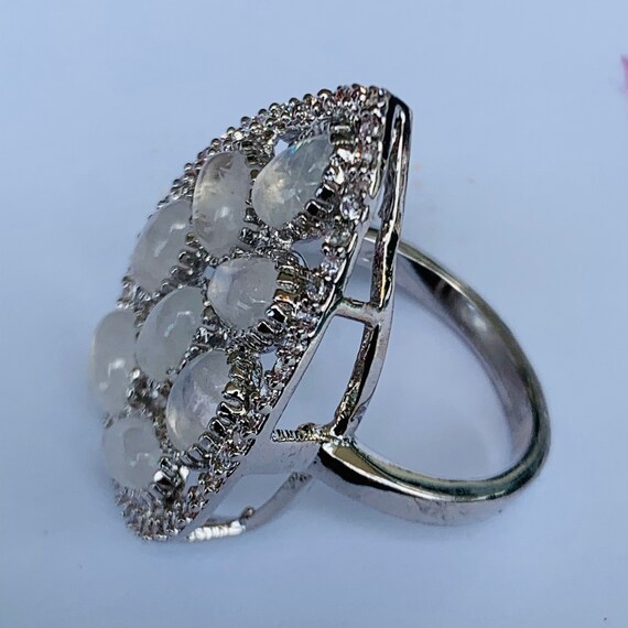 Moonstone Ring| Multi-stone Ring|Sterling Silver … - image 4