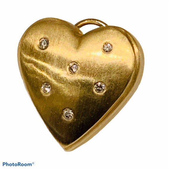 Gold Heart Earrings | Diamond Heart Earrings| Gol