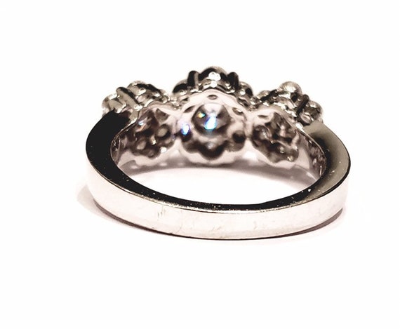 Diamond  Cluster  Ring| Diamond Flower Ring| Diam… - image 2