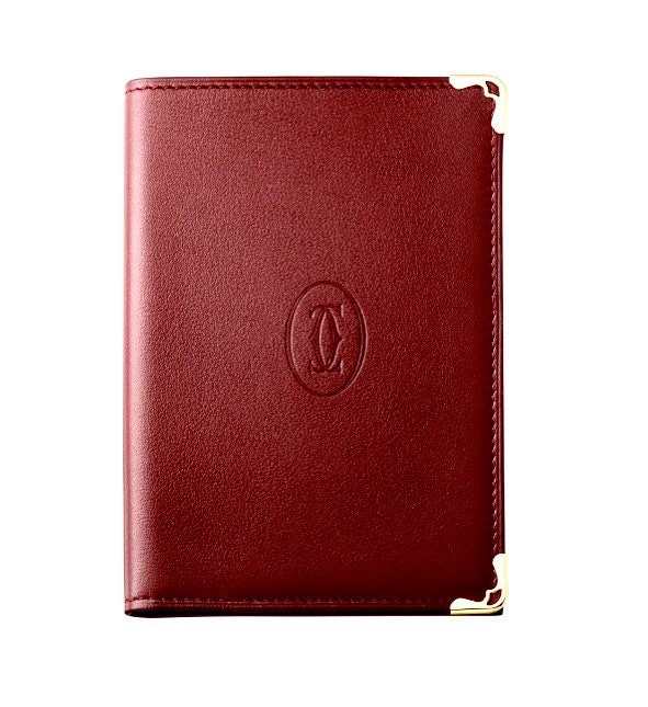 Cartier Passport Case Cartier Passport Holder Cartier Leather Embossed Passport Holder Must De Cartier Burgundy Calfskin Golden Finish Etsy UK