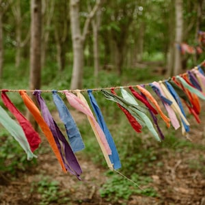 Fiesta tassel bunting // multicoloured fabric garland // celebration // wedding // garden party