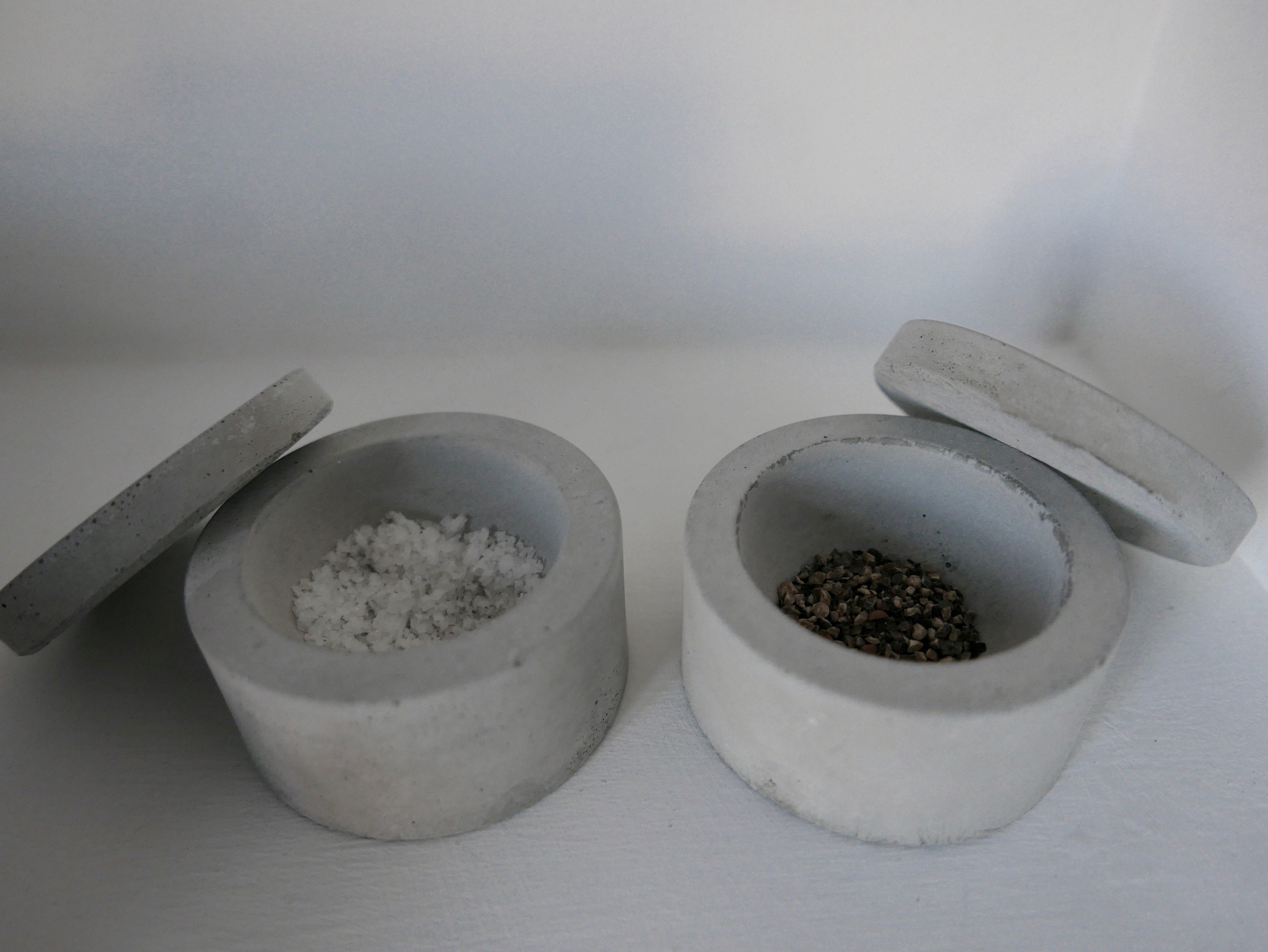 Concrete Salt and Pepper Pinch Pots Salt and Pepper Pots Etsy