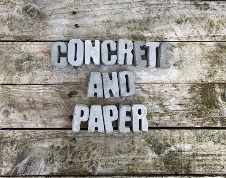 Concrete Letters Handmade Alphabet Hashtag Ampersand Etsy