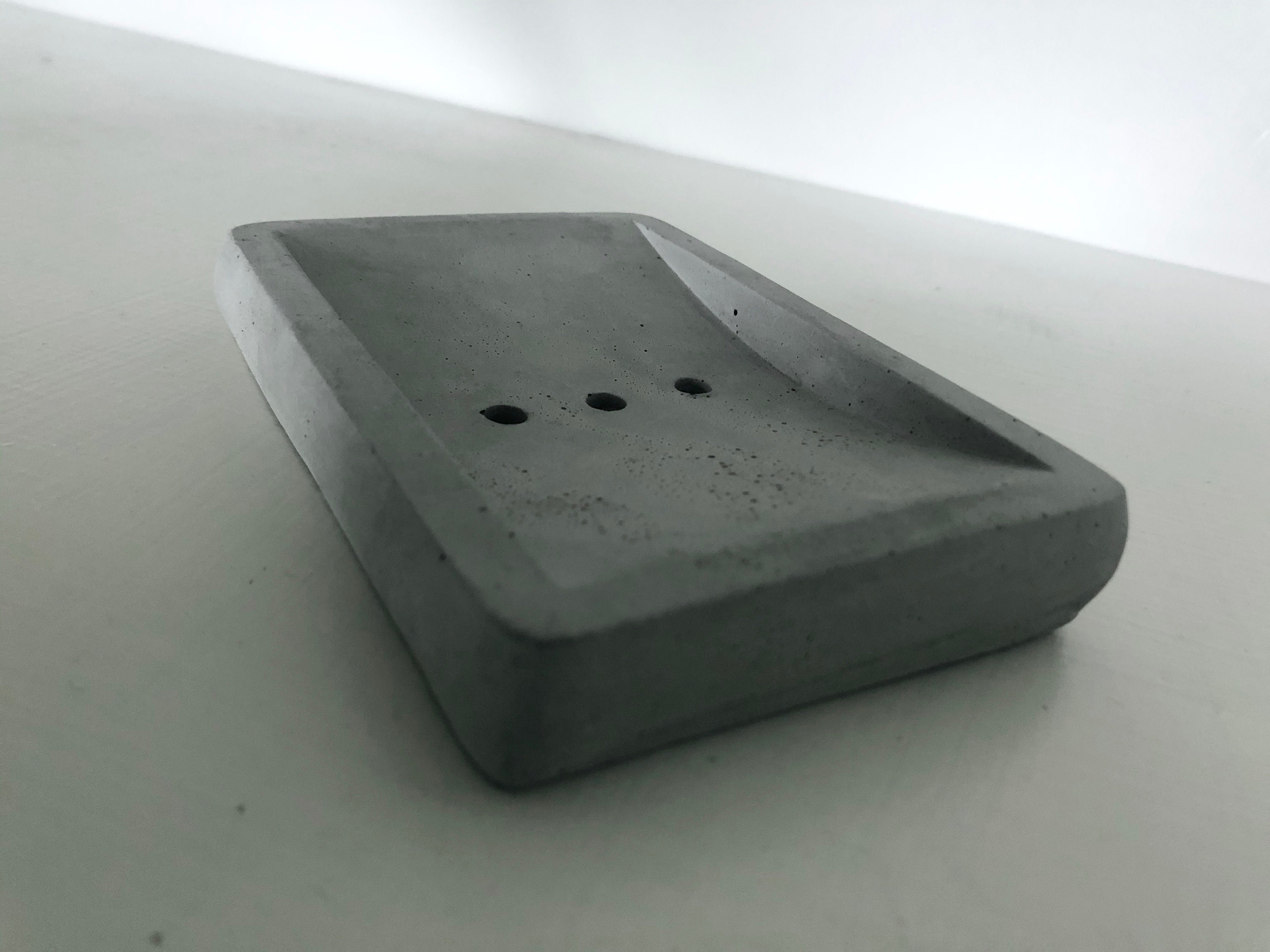 Concrete Soap Dish Modern Self Draining Soap Tray Etsy UK