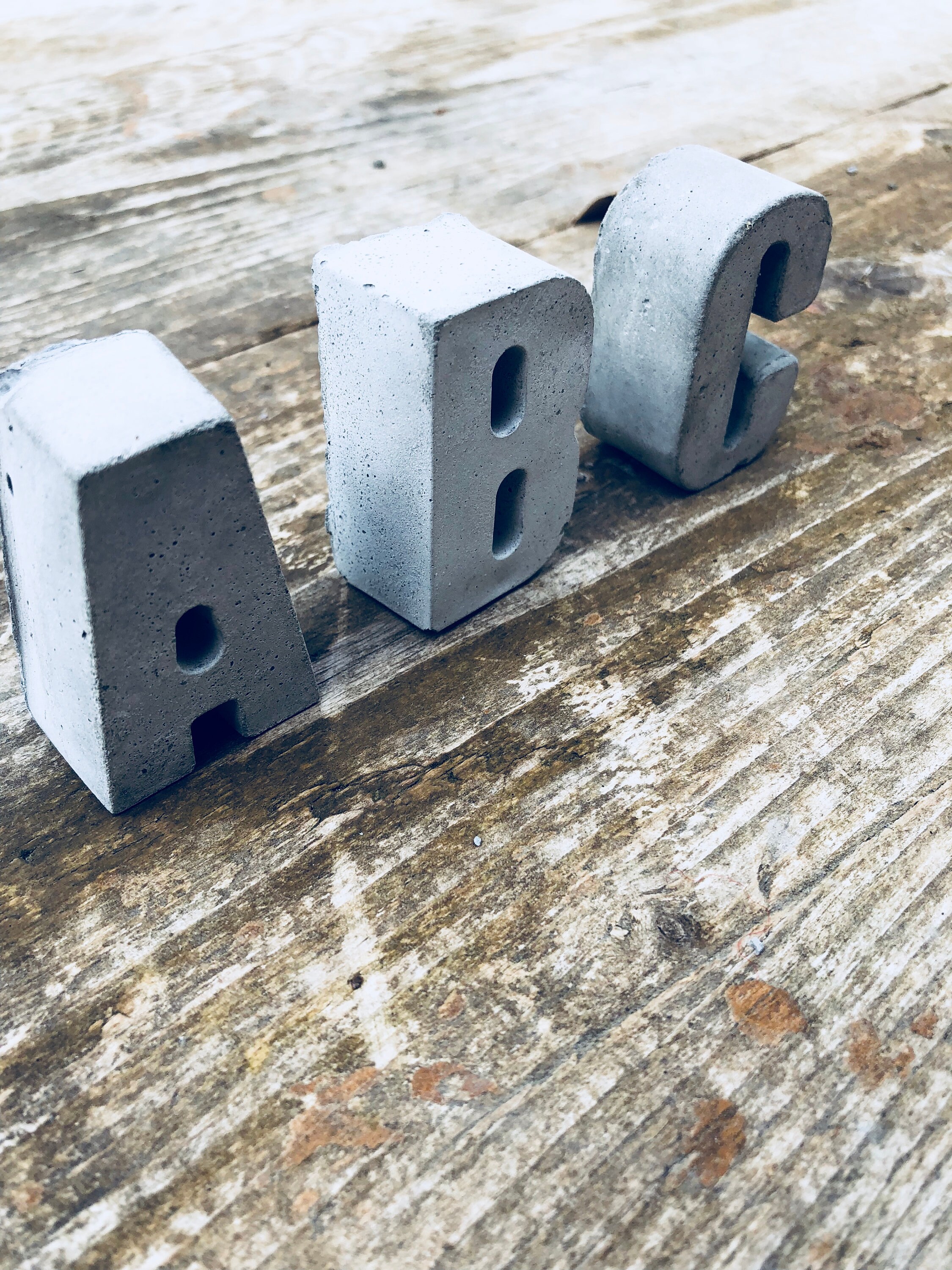 Concrete Letters Handmade Alphabet Hashtag Ampersand Etsy UK