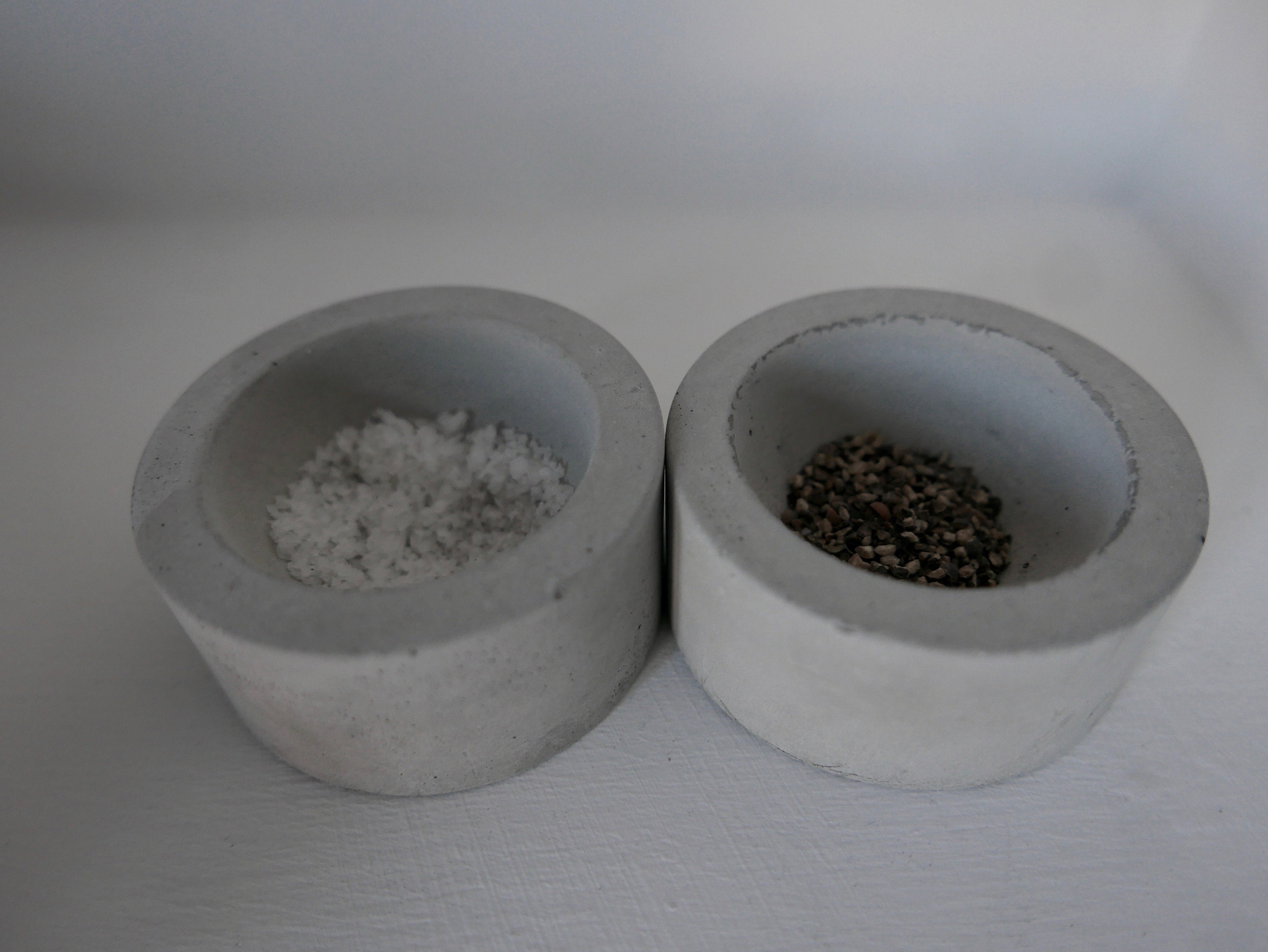 Concrete Salt and Pepper Pinch Pots Salt and Pepper Pots Etsy
