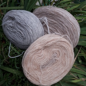 Dark beige Pencil Roving - TOP RIGHT - (New Zealand Romney and Alpaca) for Spinning and Felting