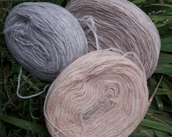 Dark beige Pencil Roving - TOP RIGHT - (New Zealand Romney and Alpaca) for Spinning and Felting