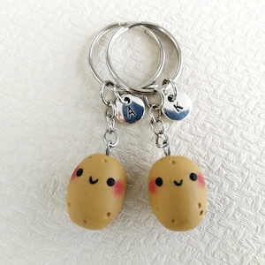 Personalisierte Kartoffel Schlüsselanhänger Weihnachtsgeschenk Kawaii Essen Lustiges Geschenk für Ihn Paare Schlüsselanhänger Bester Freund Geschenke für Sie Nettes Valentinsgeschenk