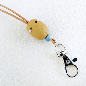 Cordino kawaii con portatessere Regalo divertente Cordino a forma di patata per badge identificativo