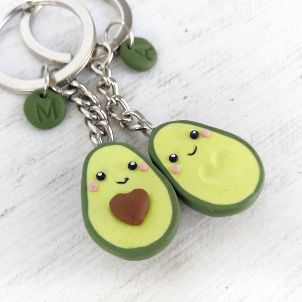 Avocado keychain Best Friend Gift Personalized BFF key chains