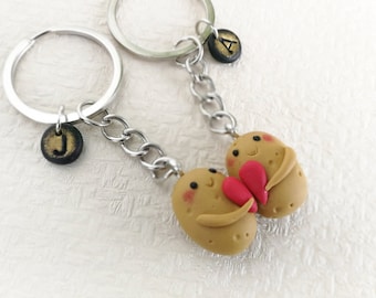 Couples Keychain Potato Cute Valentines Day gift for Couple