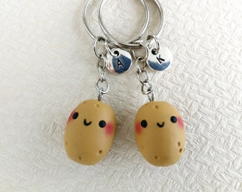 Personalized Potato keychain Christmas gift Kawaii food Funny gift for Him Couples keychains Best Friend Gifts for Her Cute Valentines gift