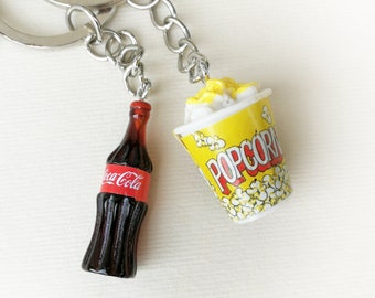 Llavero Cola y Palomitas Mini Llavero Comida