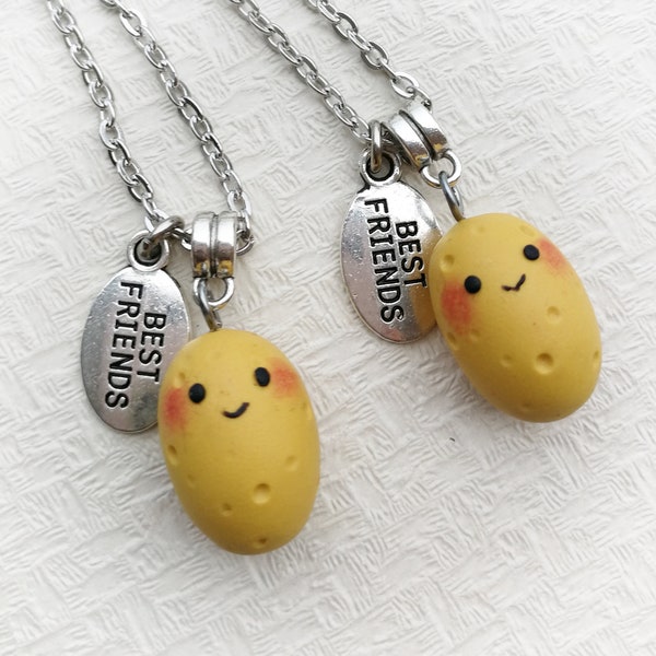 Potato necklace best friend gifts Kawaii Potato jewelry BFF necklace Food jewelry friendship gift Sweet food charm Potato gift