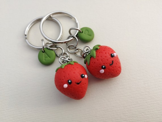Erdbeer Schlüsselanhänger BFF Obst Schlüsselanhänger Kawaii