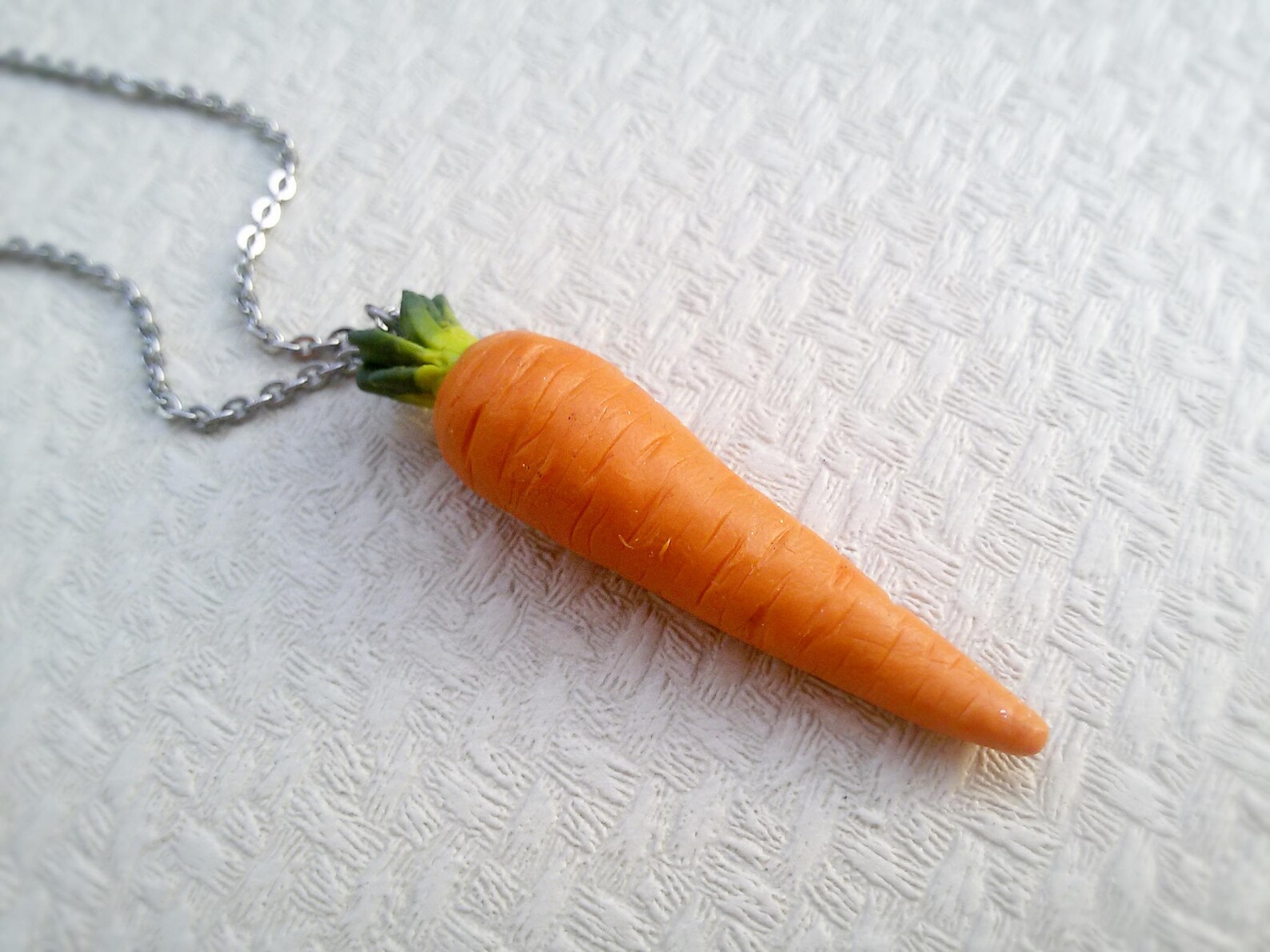 Carrot Necklace Mini Food Jewelry Vegan Necklace Carrot Etsy