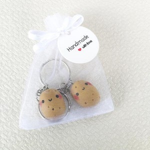 Personalized Potato keychain Christmas gift Kawaii food Funny gift for Him Couples keychains Best Friend Gifts for Her Cute Valentines gift image 8