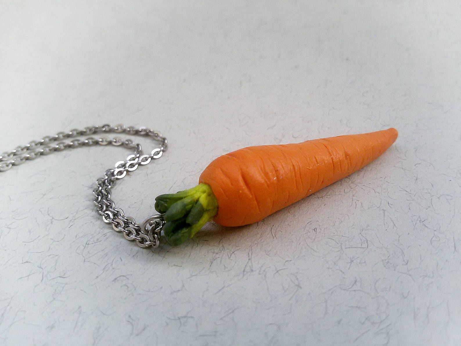 Carrot Necklace Mini Food Jewelry Vegan Necklace Carrot Etsy