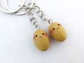 Potato keychain Best Friend Gift Secret Santa gift BFF Keychains Christmas gift Kawaii Food Keychain Sweet Potato charms Friendship gift product logo