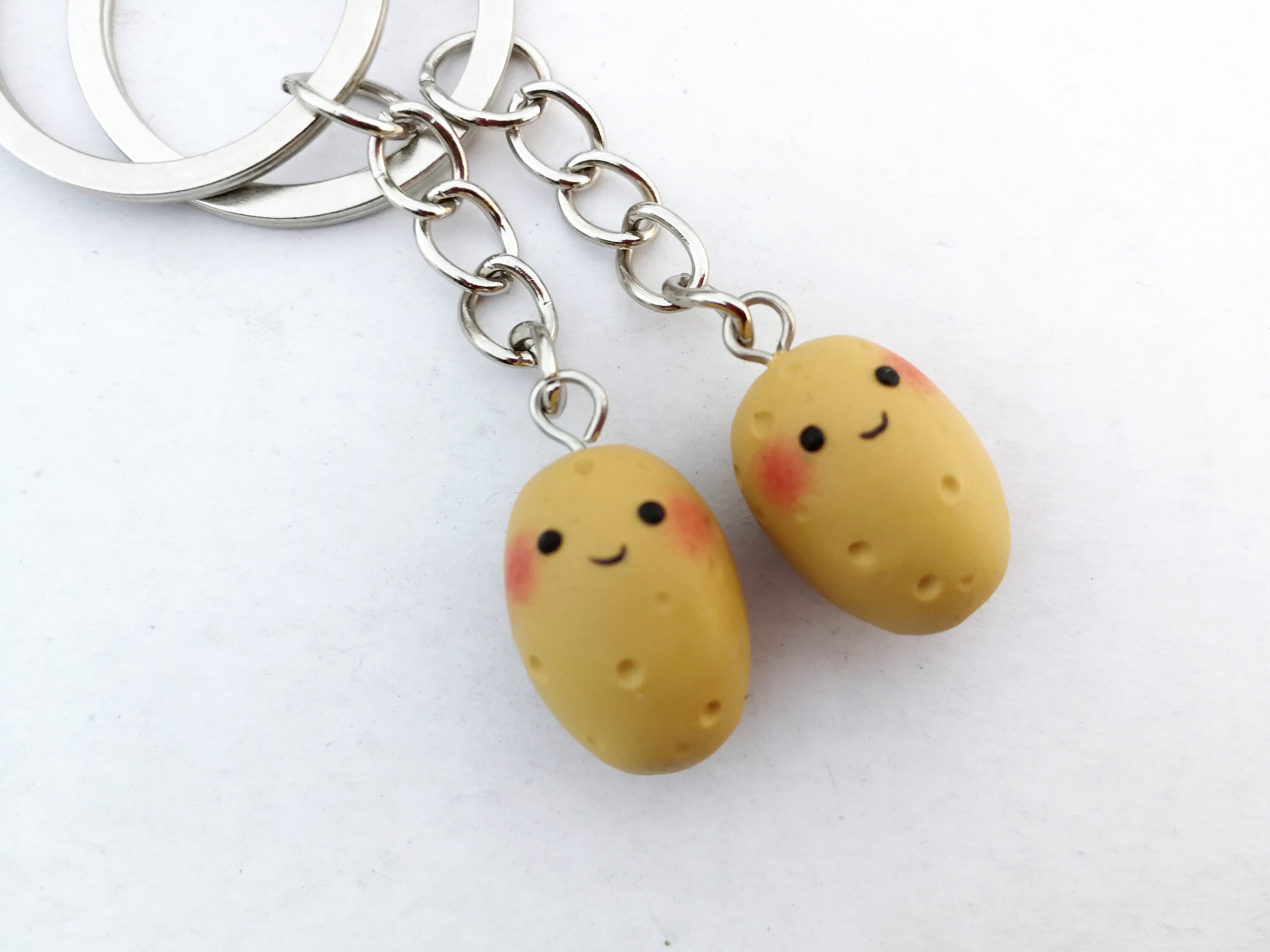 新品potato key chain / potato Potato Keychain Best Friend Gift Secret Santa Gift BFF Keychains