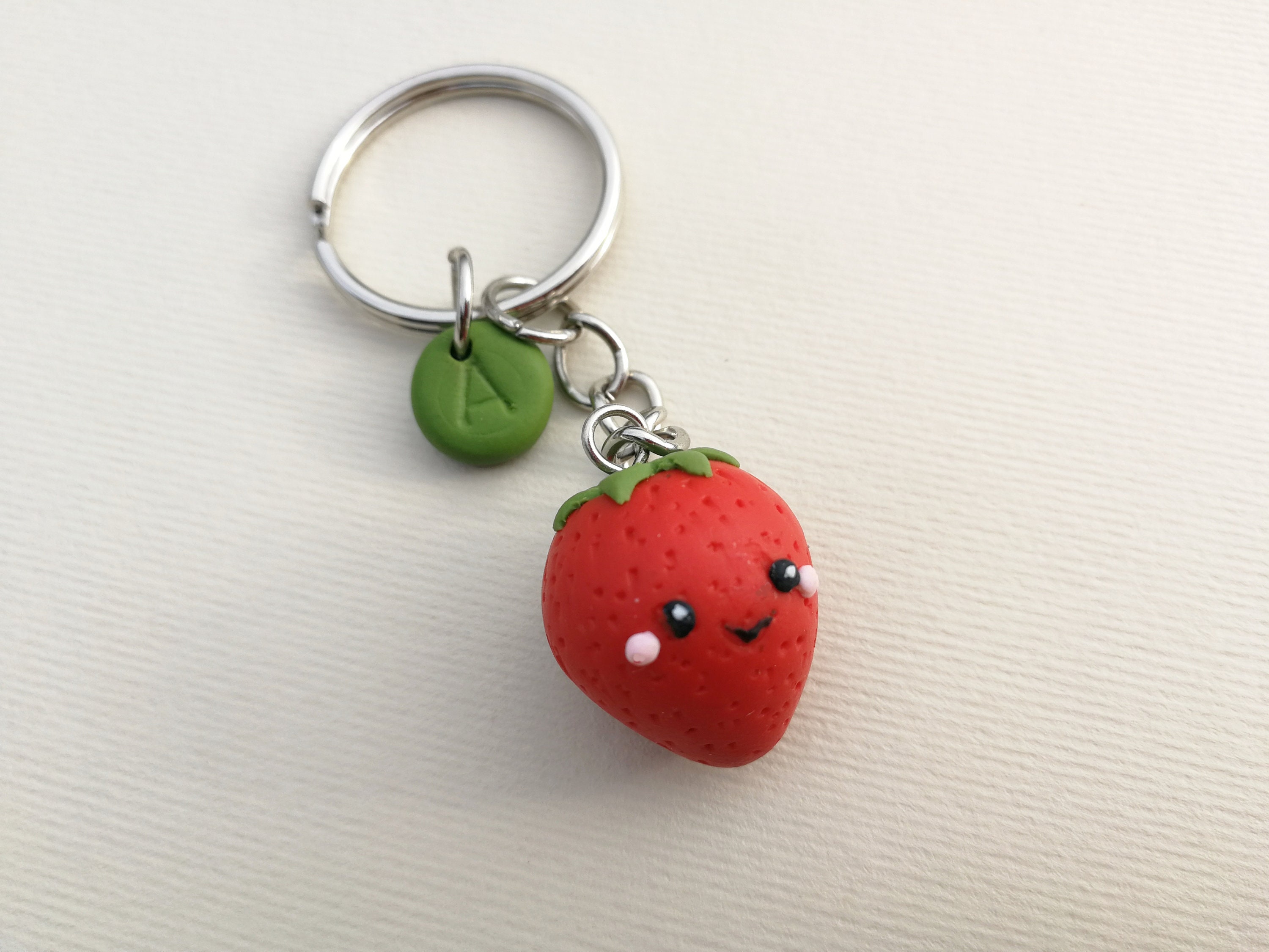 Strawberry Keychains BFF Fruit Key Chain Kawaii Strawberry Gift - Etsy