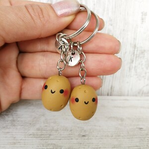 Personalized Potato keychain Christmas gift Kawaii food Funny gift for Him Couples keychains Best Friend Gifts for Her Cute Valentines gift image 6