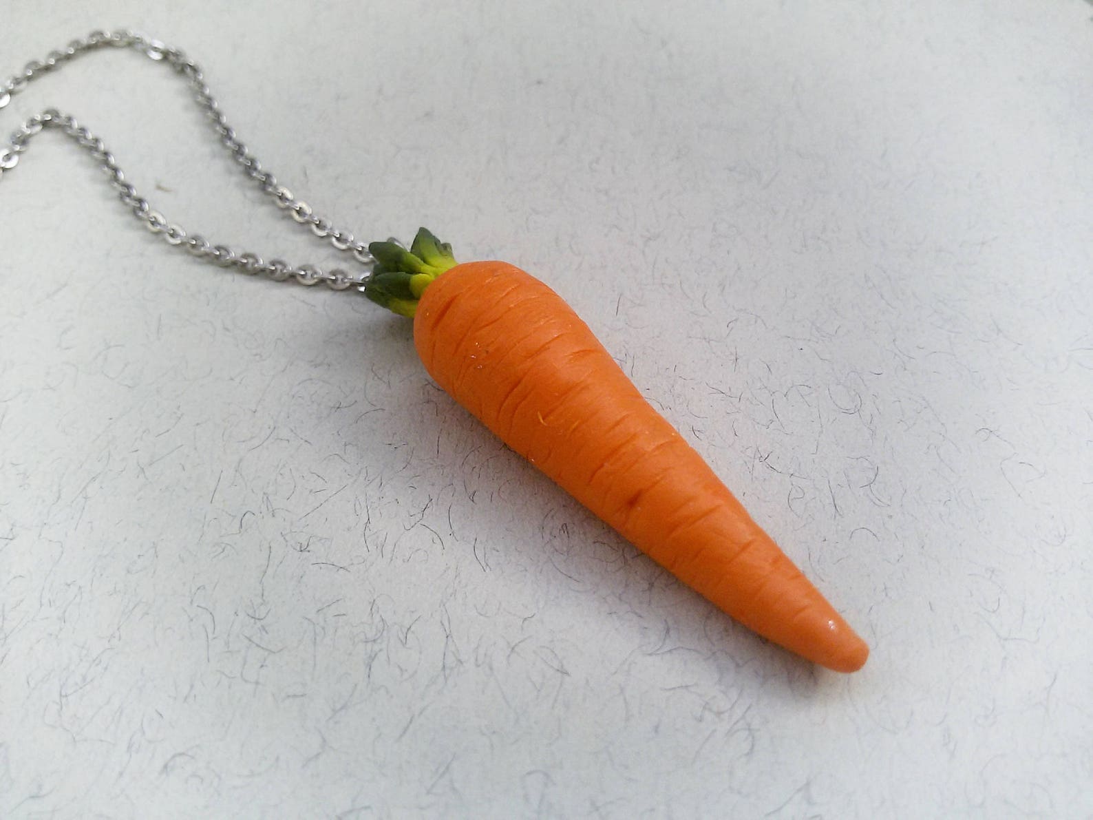 Carrot Necklace Mini Food Jewelry Vegan Necklace Carrot Etsy