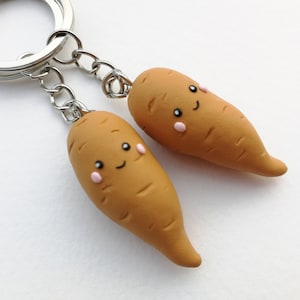 Süßkartoffel Schlüsselanhänger Lustige Paare Schlüsselanhänger Bester Freund Kawaii Schlüsselanhänger BFF Geschenk