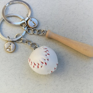 Baseball keychains Personalized Sports key chain Baseball Fan gift