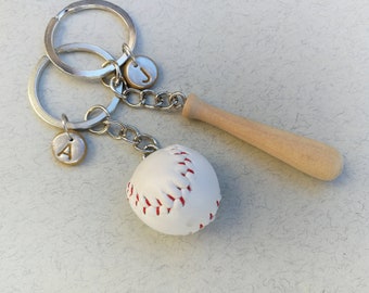Baseball keychains Personalized Sports key chain Baseball Fan gift