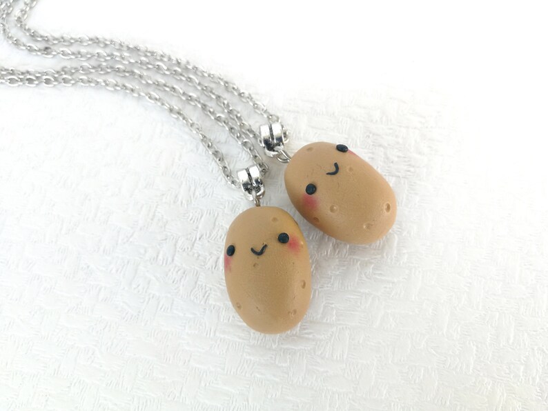 Potato necklace best friend gifts Kawaii Potato jewelry BFF Etsy