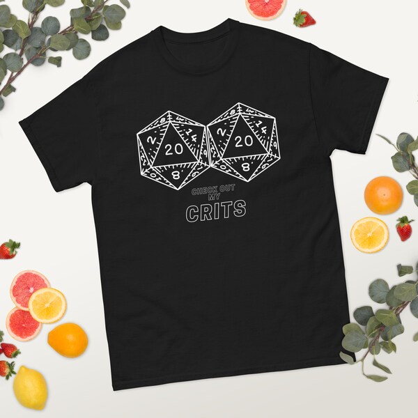 Check Out My Crits T-Shirt - D&D Tee for Gamers and Roleplaying Fans
