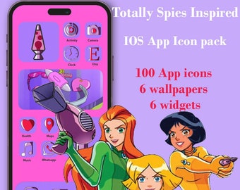 100 Totally Spies Pink iOS App icons | JPEG icons | Screen icons