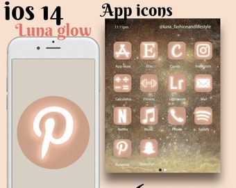46 Neon Beige iOS 14 App icons | Highlight Icons | JPEG & PNG icons | Brown Story Covers