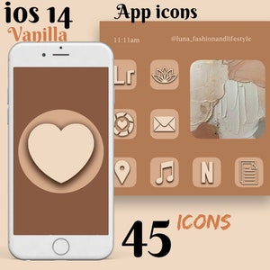 46 Neon Beige Ios 14 App Symbole Markieren Sie Symbole Etsy